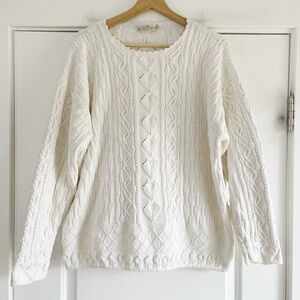 Gorgeous Vintage Banana Republic Patterned Knit Cotton Sweater - L